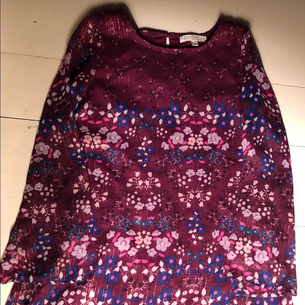 Love, Fire Floral Dress w/ Lace Accents  